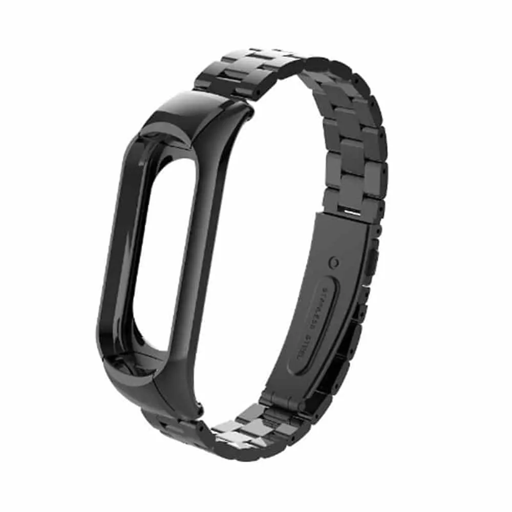3 Links Stainless Steel Band for Xiao Band 5/6 - Rose Gold