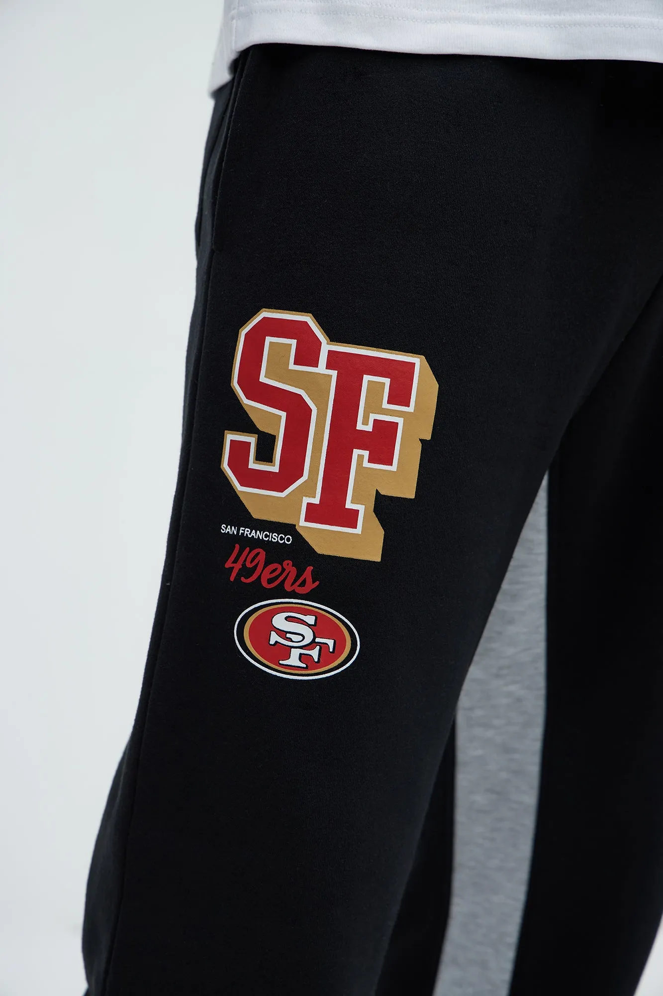 49ers Bold Flare Sweatpants - Black