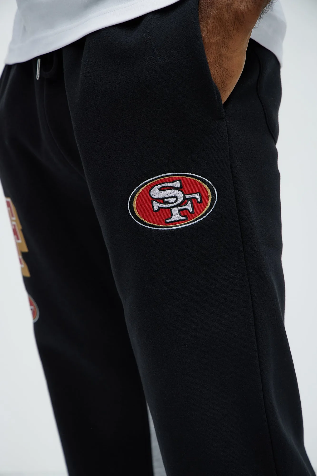 49ers Bold Flare Sweatpants - Black