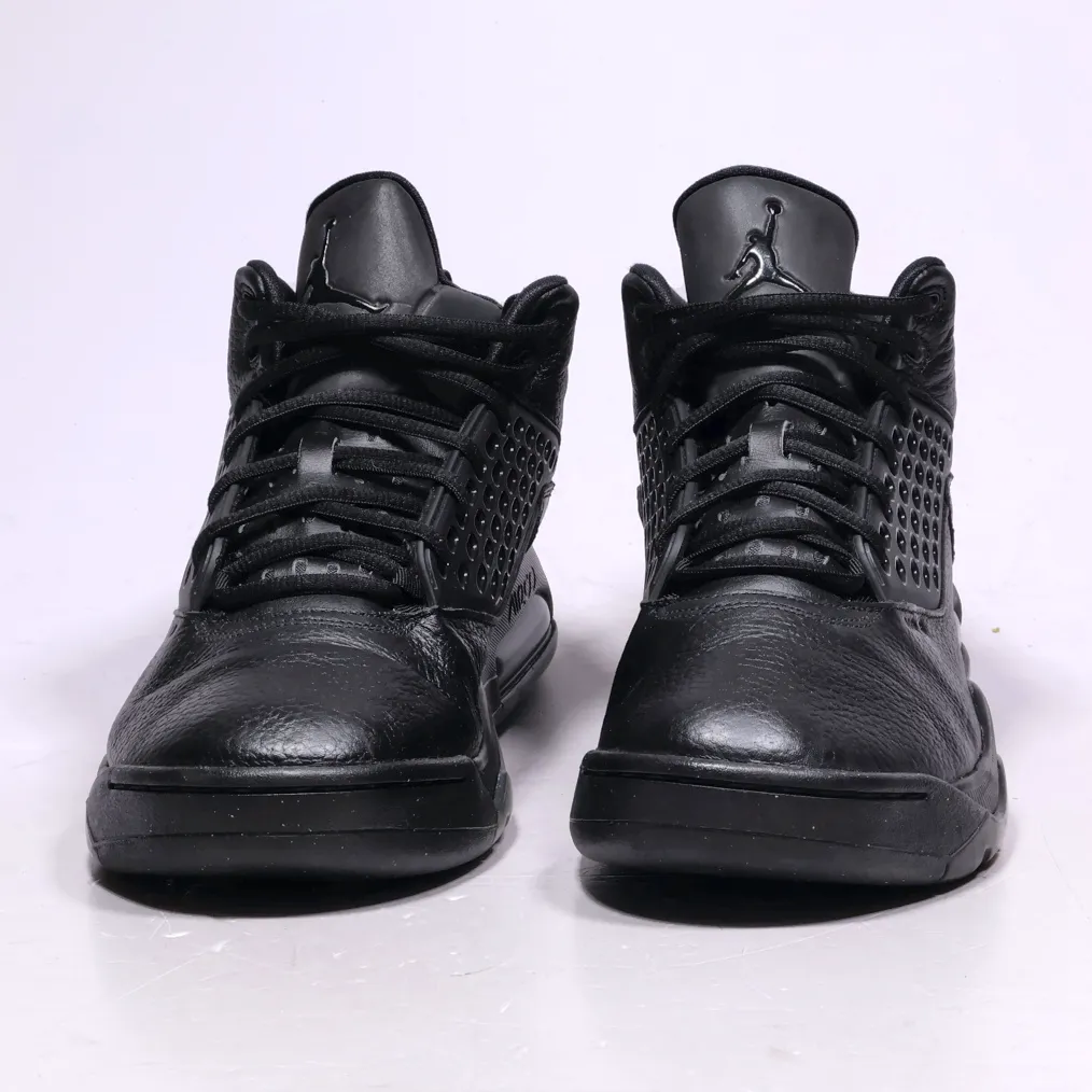 Air Jordan Maxin 20 High-Top Sneakers Leather Black Colour For Men