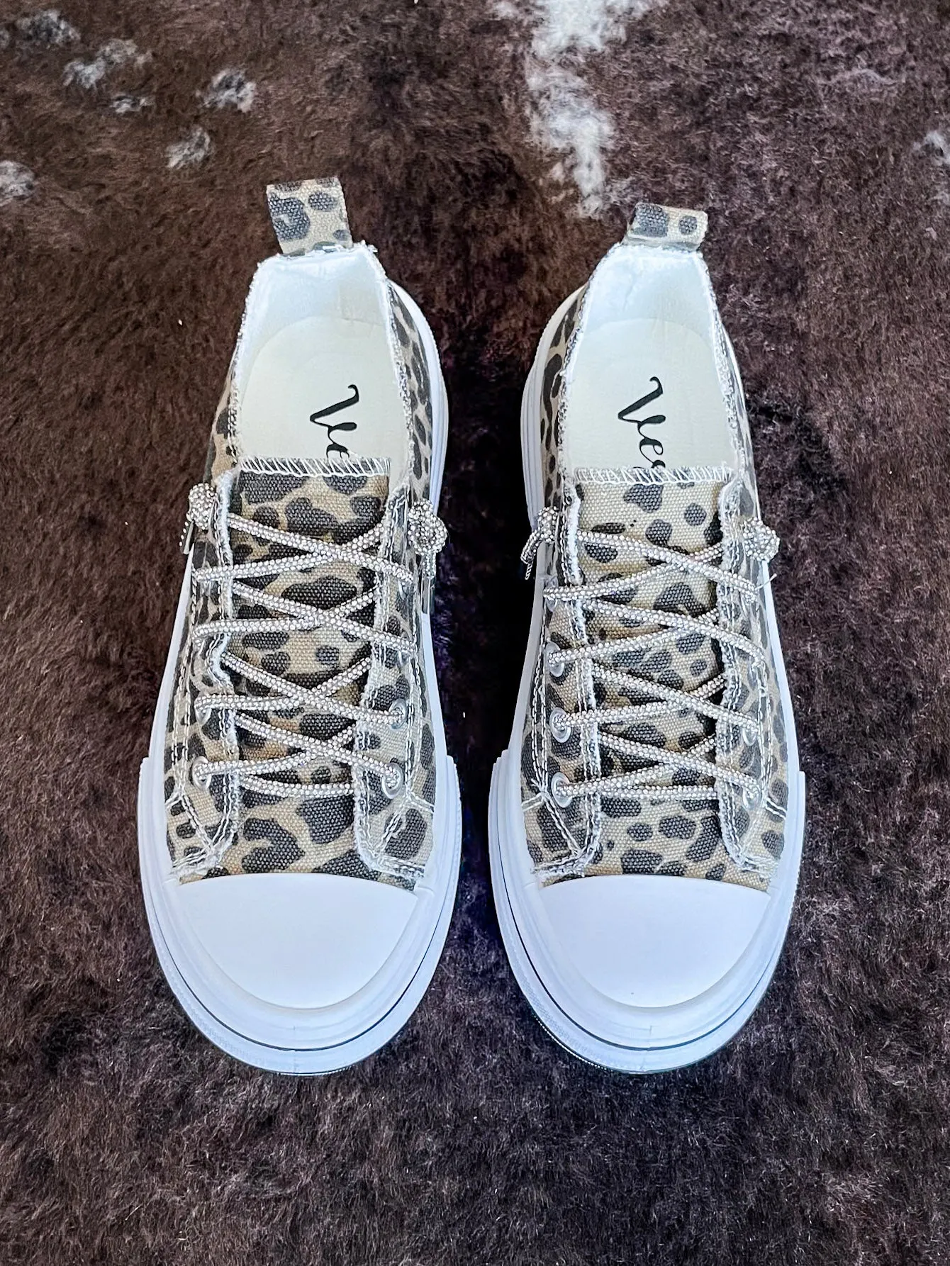Aman Print Sneaker in Tan Leopard by Very G