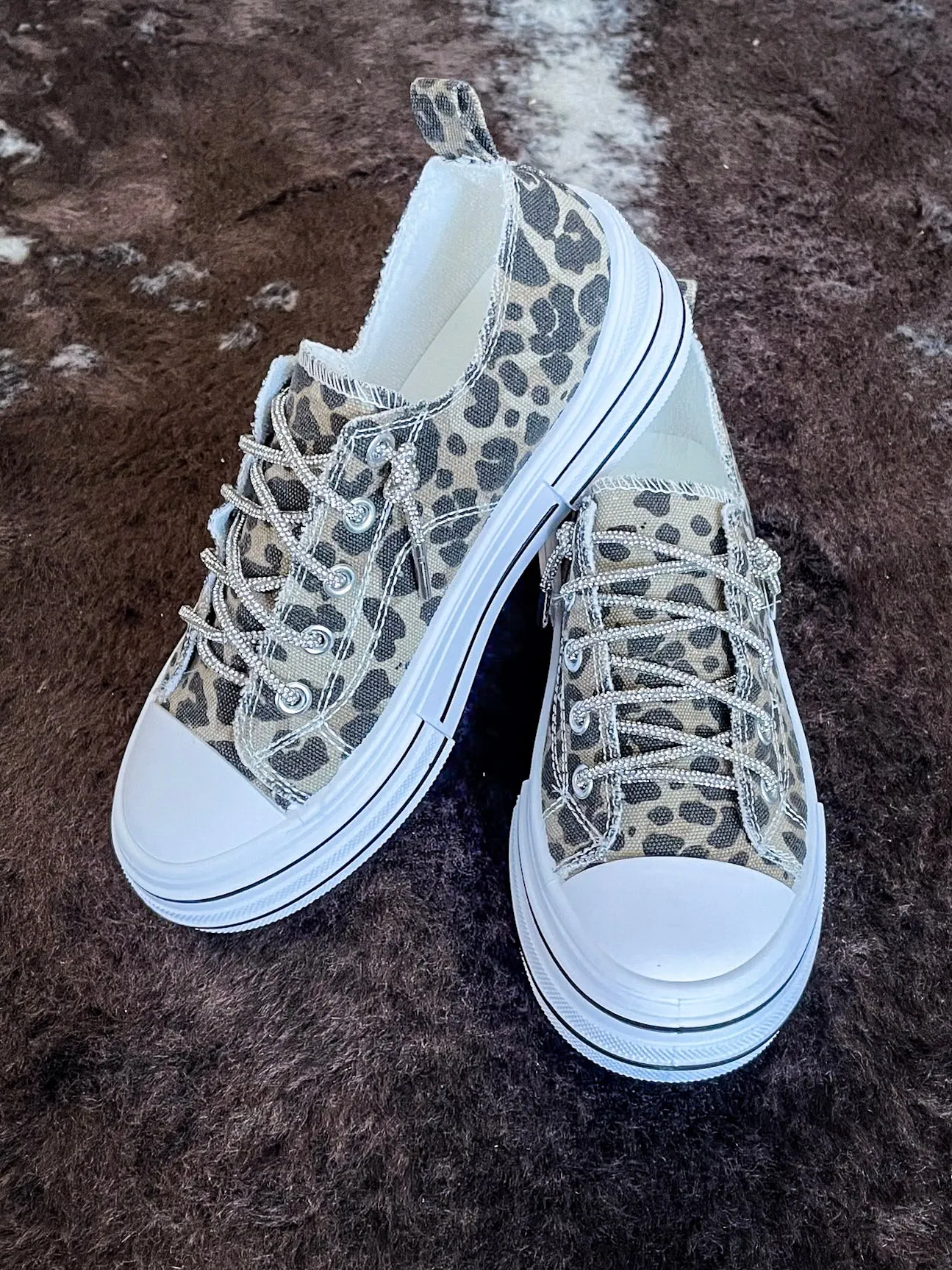 Aman Print Sneaker in Tan Leopard by Very G