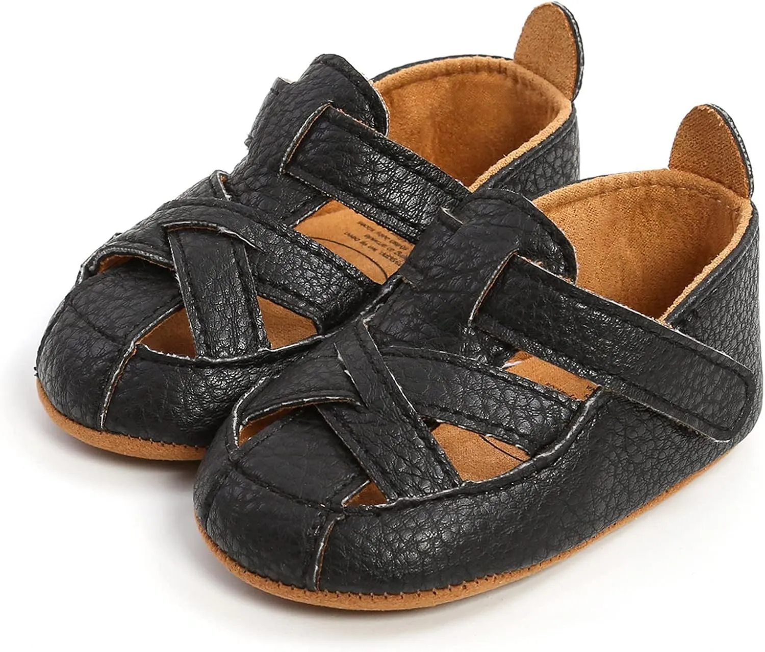 Baby Boy Girl Squeaky Sandals Premium Rubber Sole Closed-Toe Non-Slip Shoes Toddler First Walkers