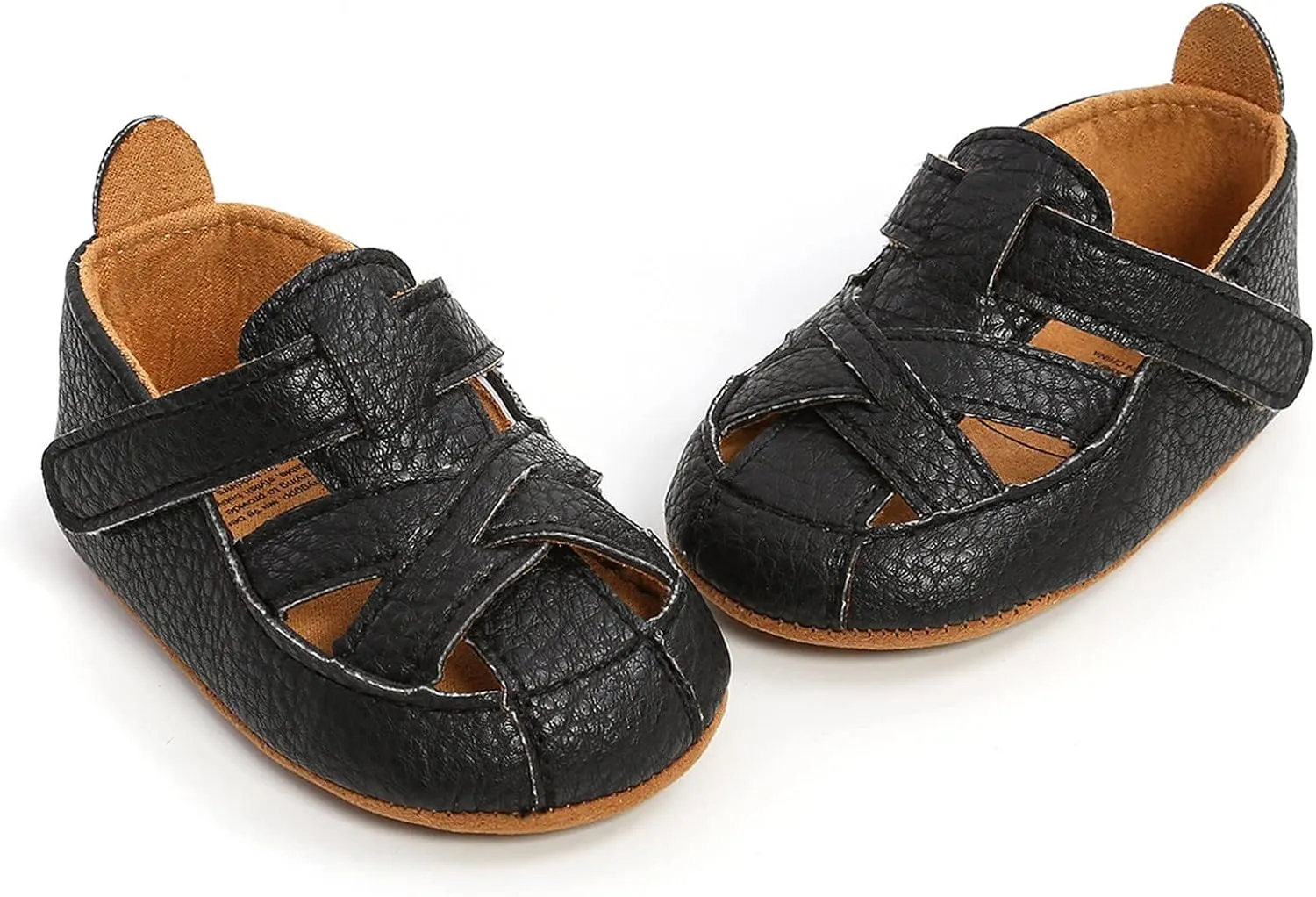 Baby Boy Girl Squeaky Sandals Premium Rubber Sole Closed-Toe Non-Slip Shoes Toddler First Walkers