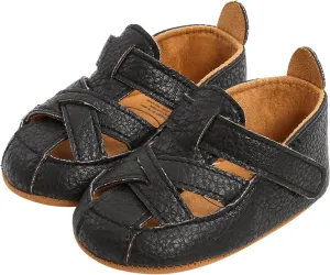 Baby Boy Girl Squeaky Sandals Premium Rubber Sole Closed-Toe Non-Slip Shoes Toddler First Walkers