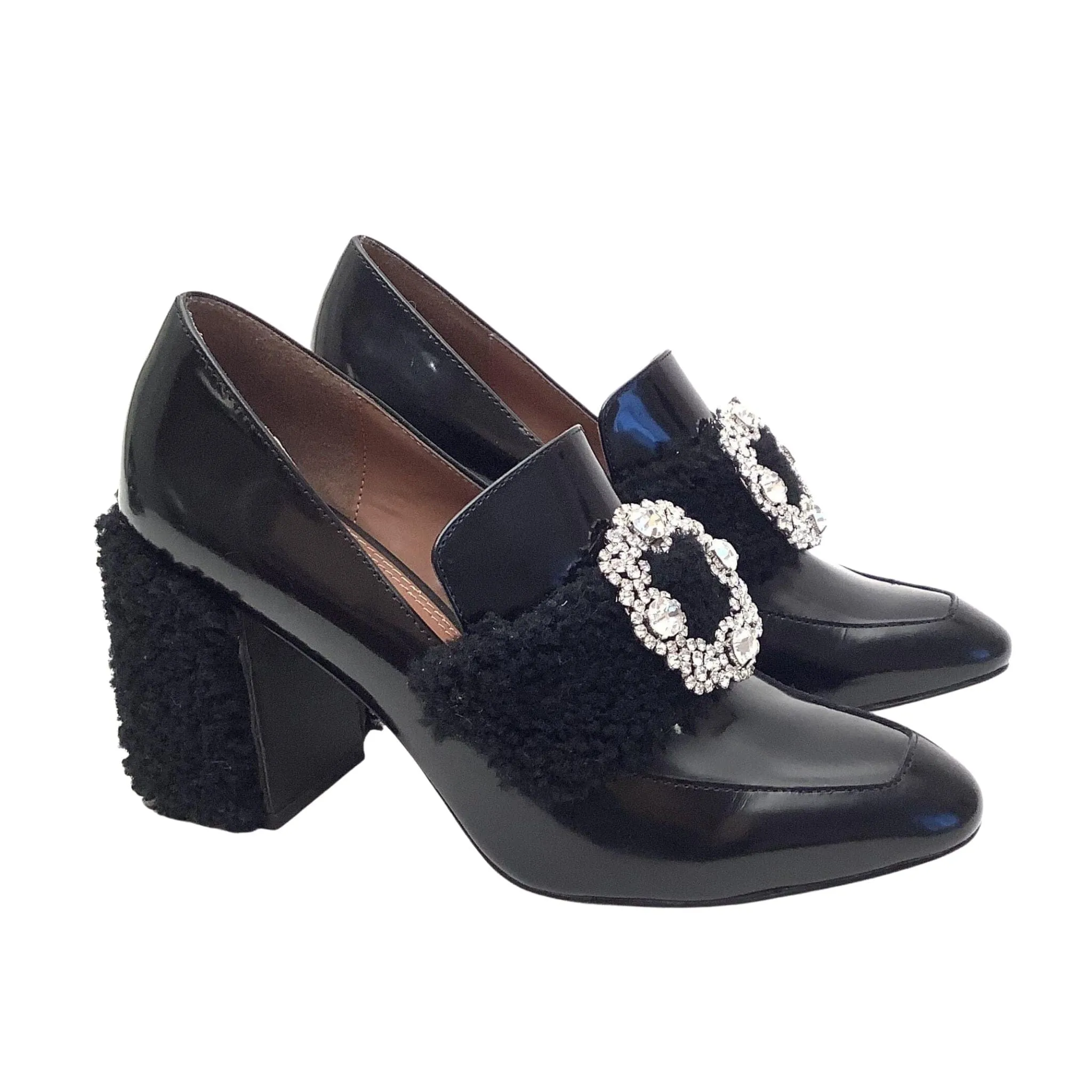 BCBG Furry Heel Loafers