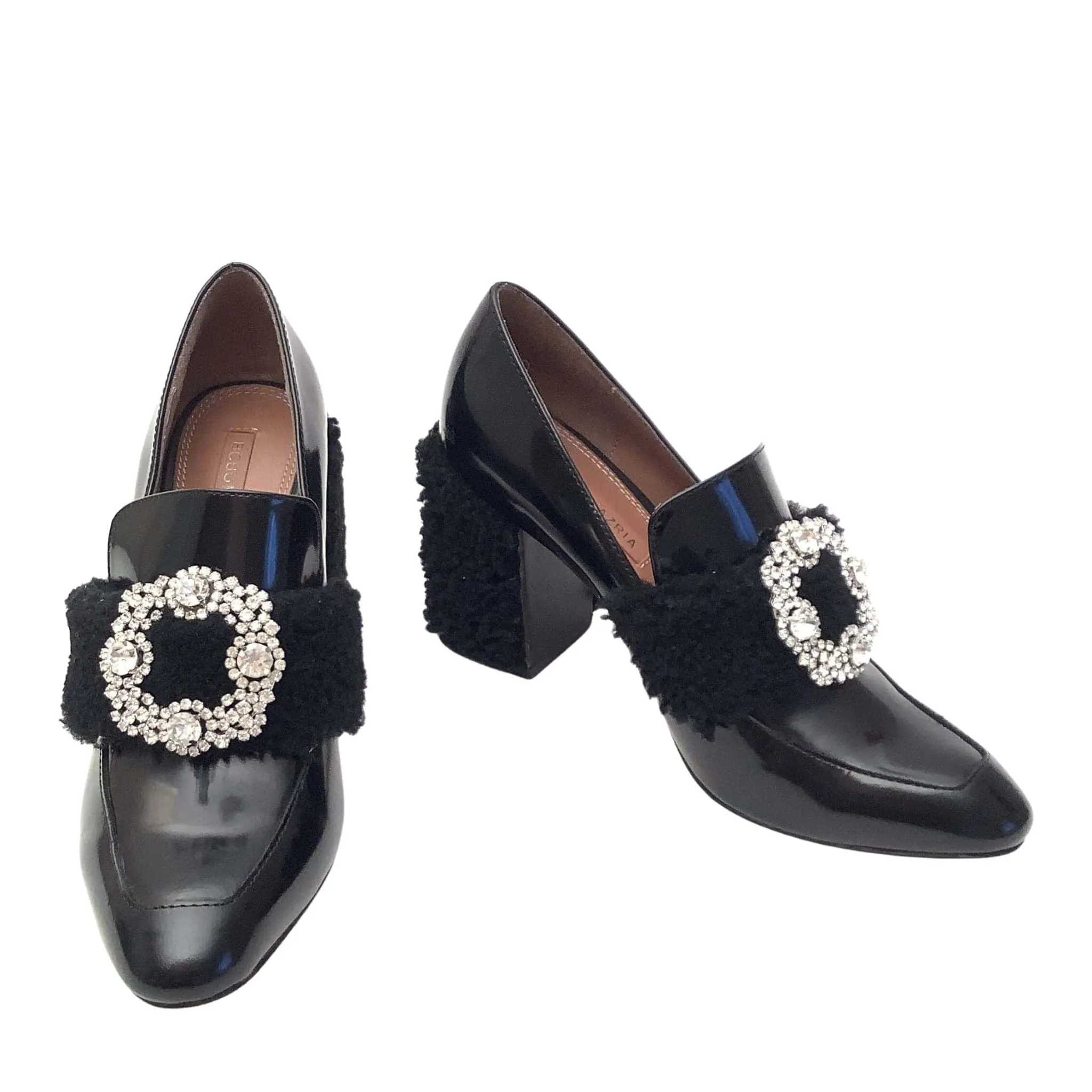 BCBG Furry Heel Loafers