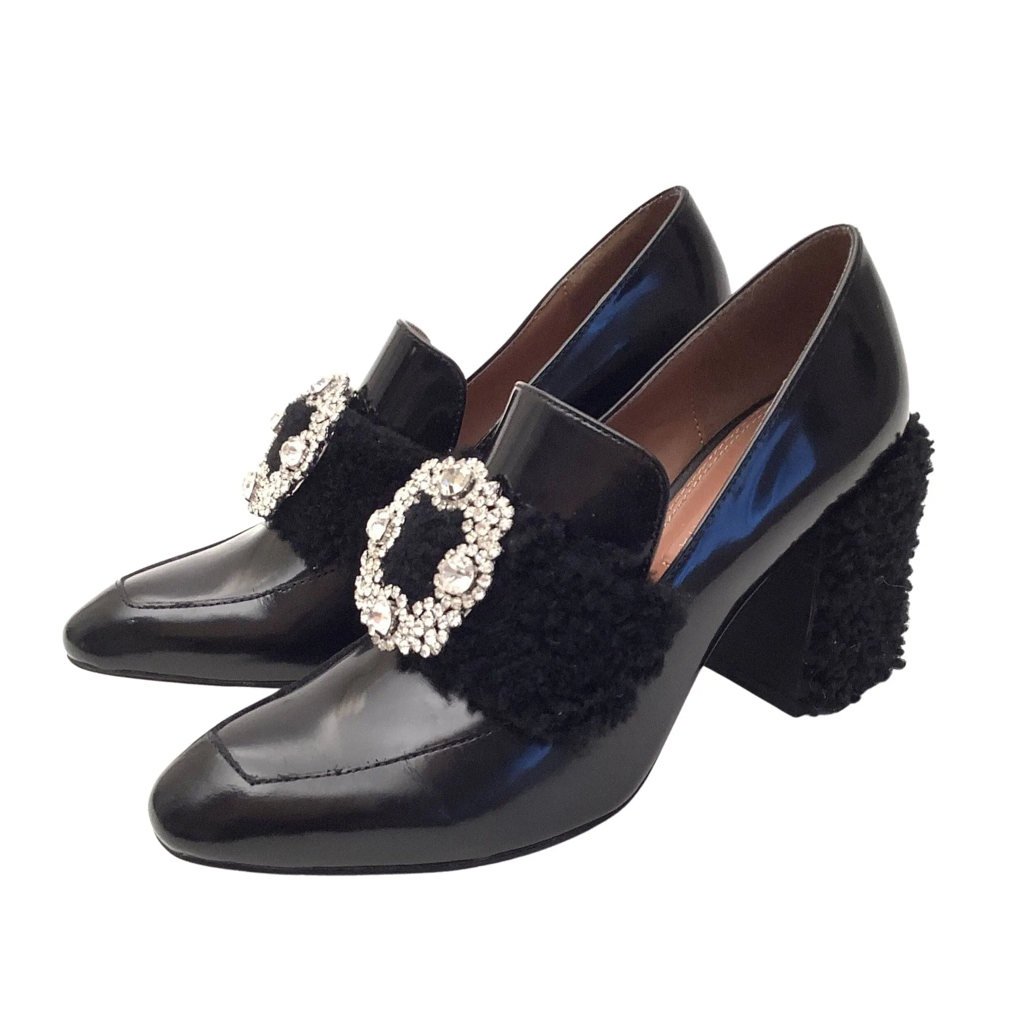 BCBG Furry Heel Loafers
