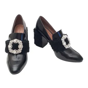 BCBG Furry Heel Loafers