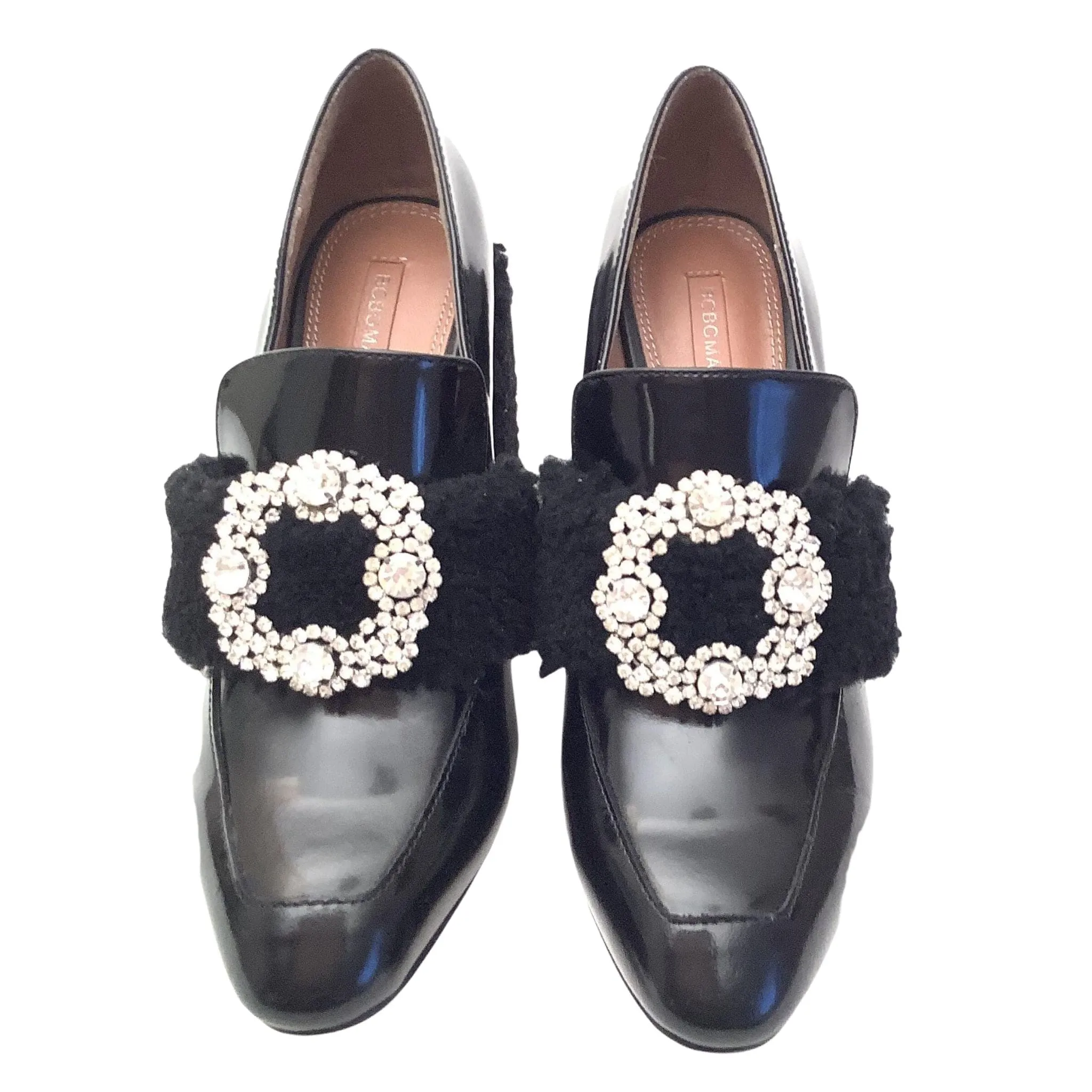 BCBG Furry Heel Loafers