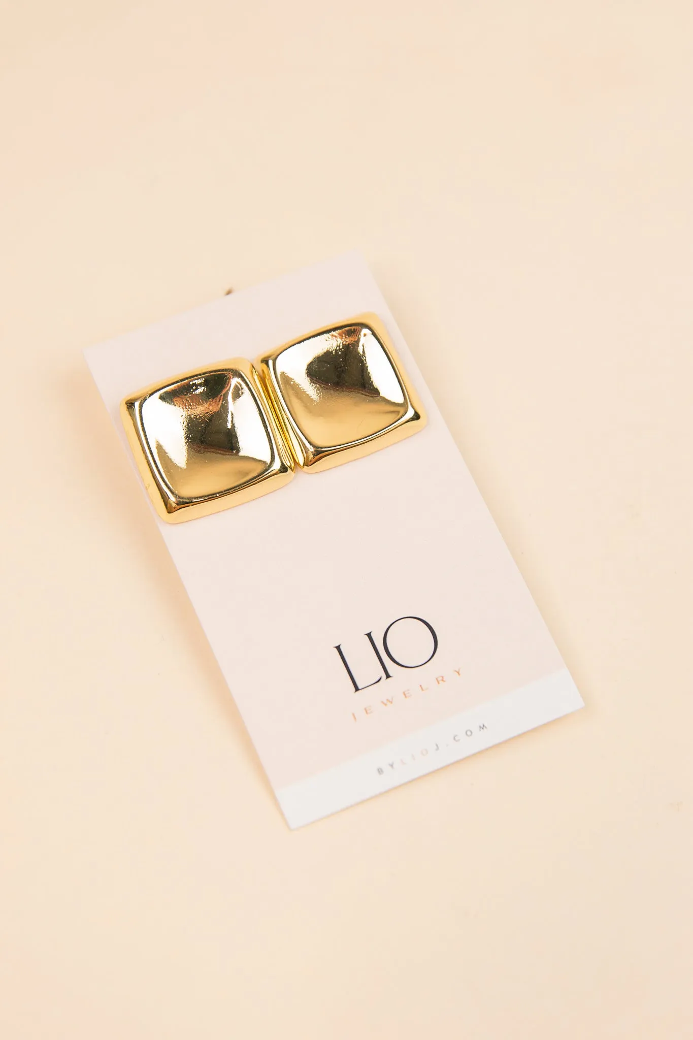 Beth Bold Gold Square Earrings