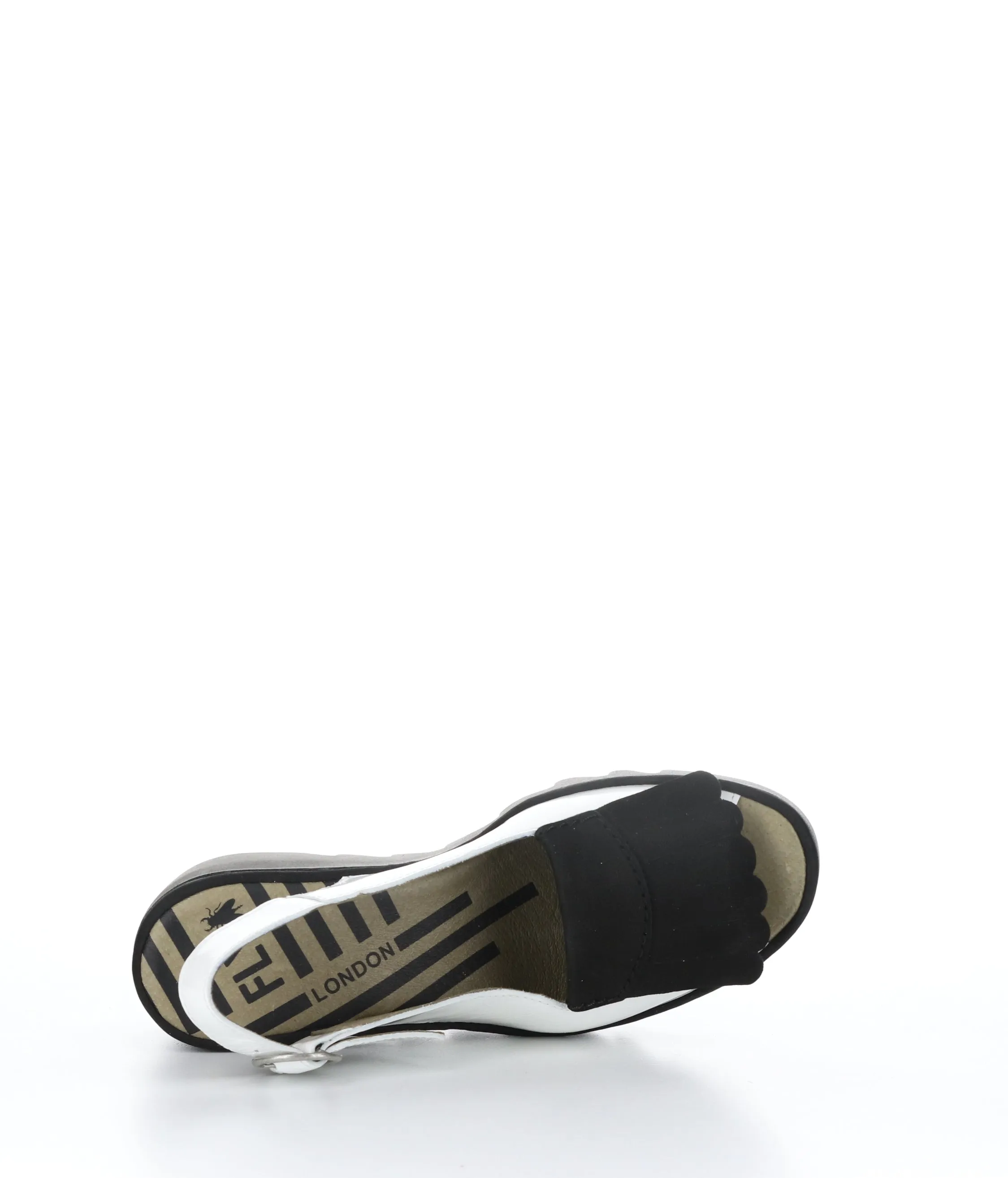 BIND303FLY OFF WHITE/BLACK Round Toe Shoes|BIND303FLY Chaussures �� Bout Rond in Blanc