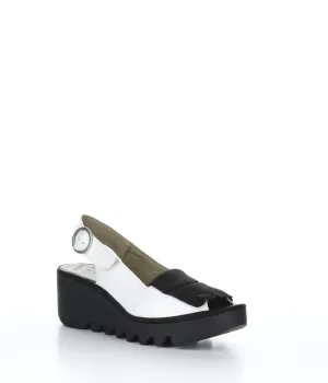 BIND303FLY OFF WHITE/BLACK Round Toe Shoes|BIND303FLY Chaussures �� Bout Rond in Blanc