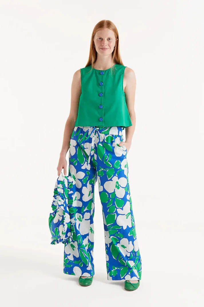 Bold Button Green Top