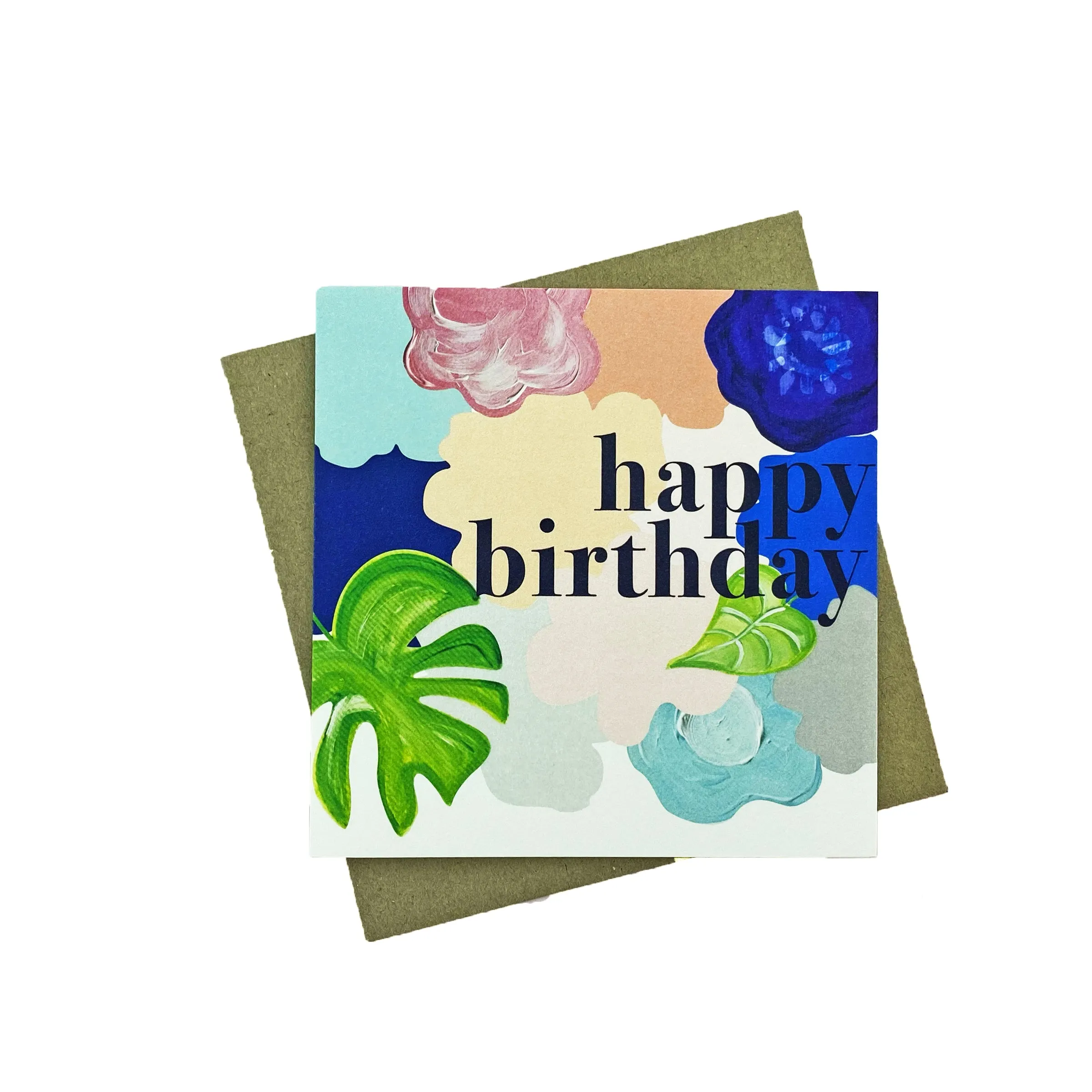 Bold Floral Birthday Greeting Card