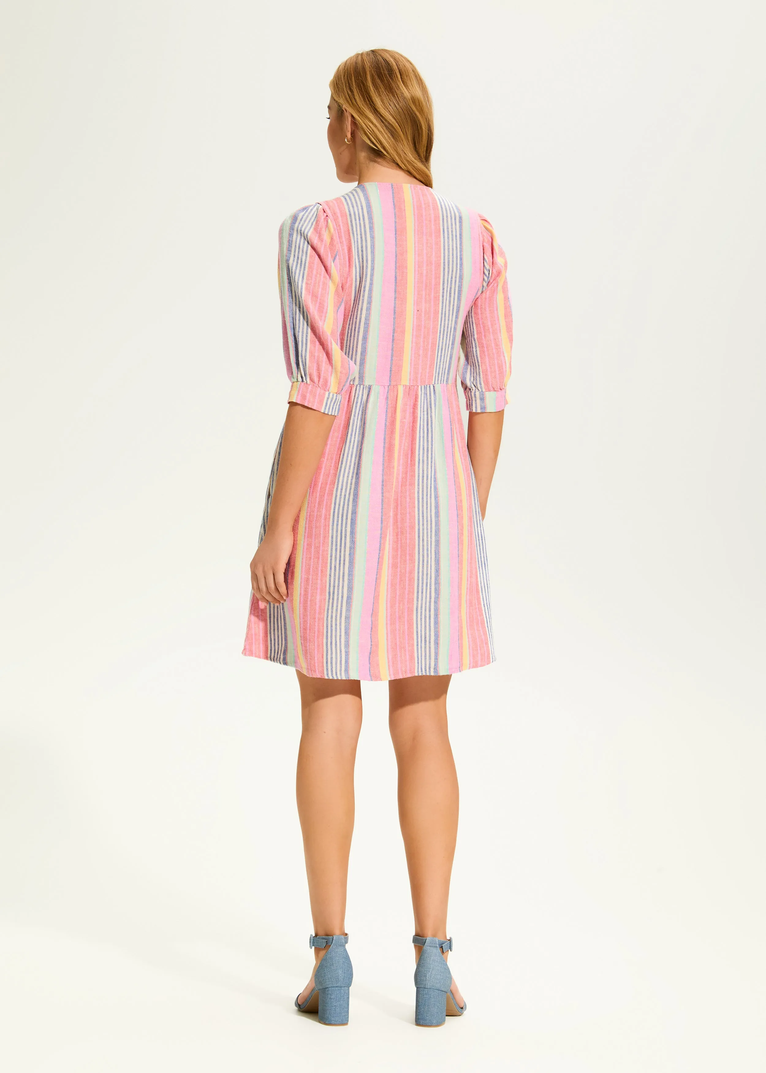 Bold Stripe Dress, Canary Stripe