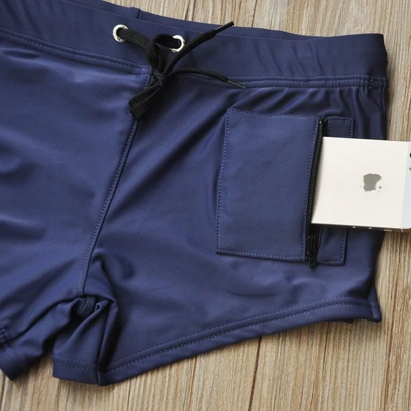 Bold Vert Pocketed Swim Trunks