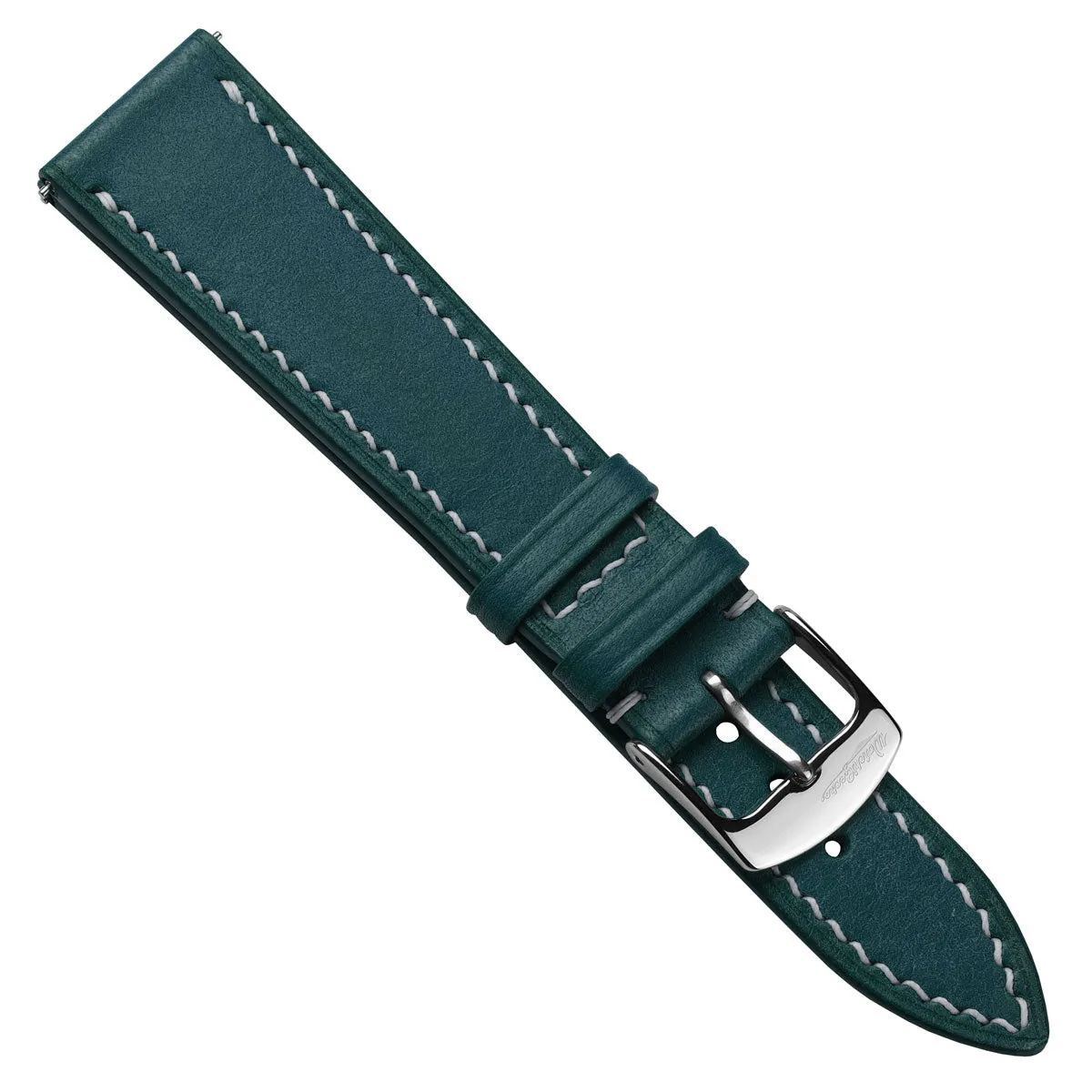 Bourton Hand-Stitched Genuine Italian Leather Watch Strap - Ocean Blue