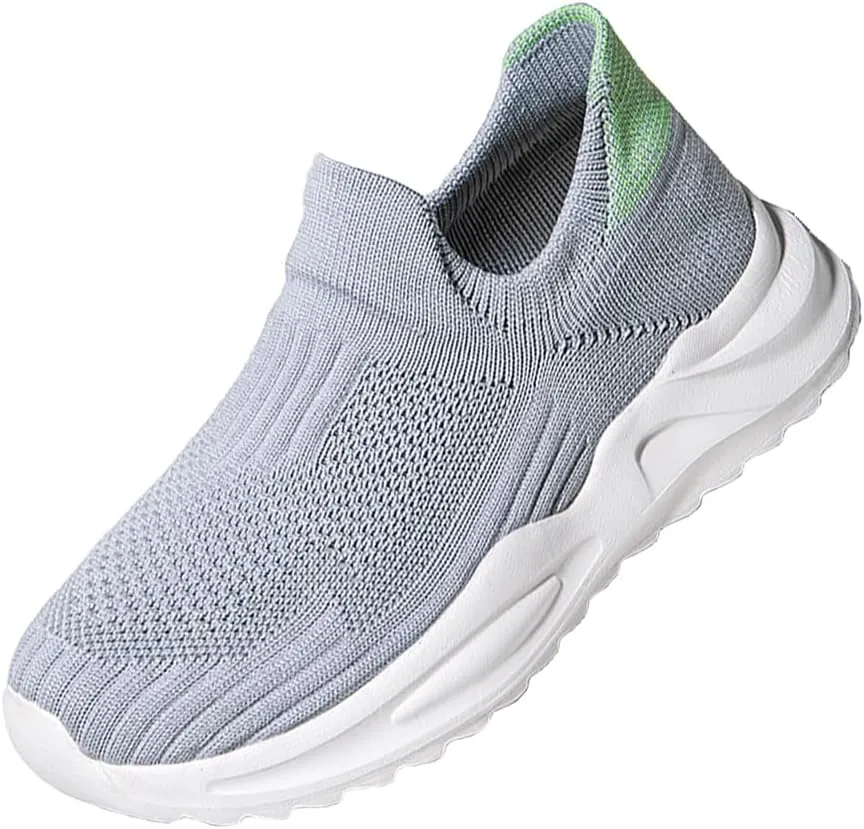 Boys and Girls Sock Shoes Casual Sports Running Walking Shoes Knitted Slip-On High Tops Lightweight Breathable Non Slip (Toddler/Little Kid/Big Kid)