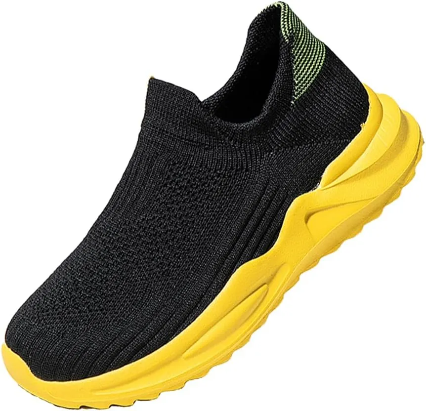 Boys and Girls Sock Shoes Casual Sports Running Walking Shoes Knitted Slip-On High Tops Lightweight Breathable Non Slip (Toddler/Little Kid/Big Kid)
