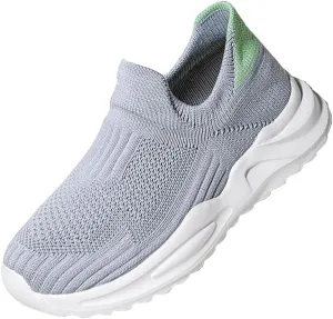 Boys and Girls Sock Shoes Casual Sports Running Walking Shoes Knitted Slip-On High Tops Lightweight Breathable Non Slip (Toddler/Little Kid/Big Kid)