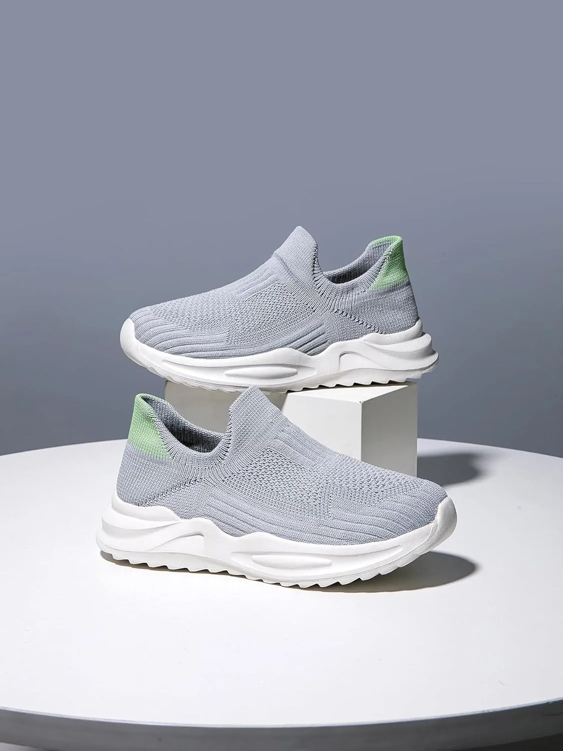 Boys and Girls Sock Shoes Casual Sports Running Walking Shoes Knitted Slip-On High Tops Lightweight Breathable Non Slip (Toddler/Little Kid/Big Kid)