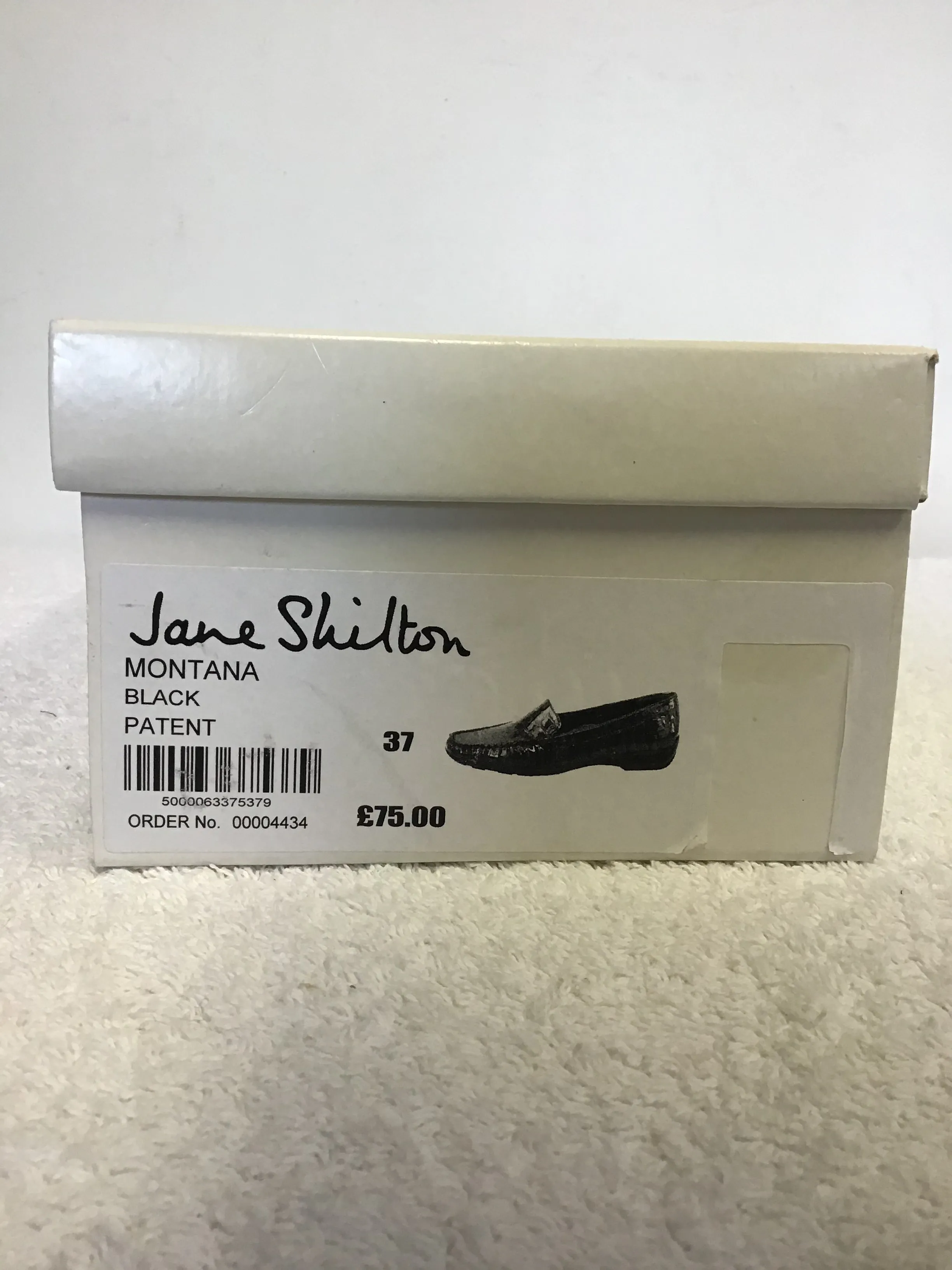 BRAND NEW JANE SHILTON BLACK PATENT LEATHER CROC PRINT LOAFERS SIZE 4/37