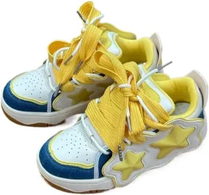Casual Walking Shoes Star Y2k Aesthetic Cute Women's Platform Sneakers Colorful Fashion Chunky Dad Sneakers Thick Sole (1,9)