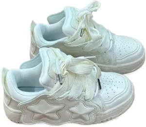 Casual Walking Shoes Star Y2k Aesthetic Cute Women's Platform Sneakers Colorful Fashion Chunky Dad Sneakers Thick Sole (2,7)