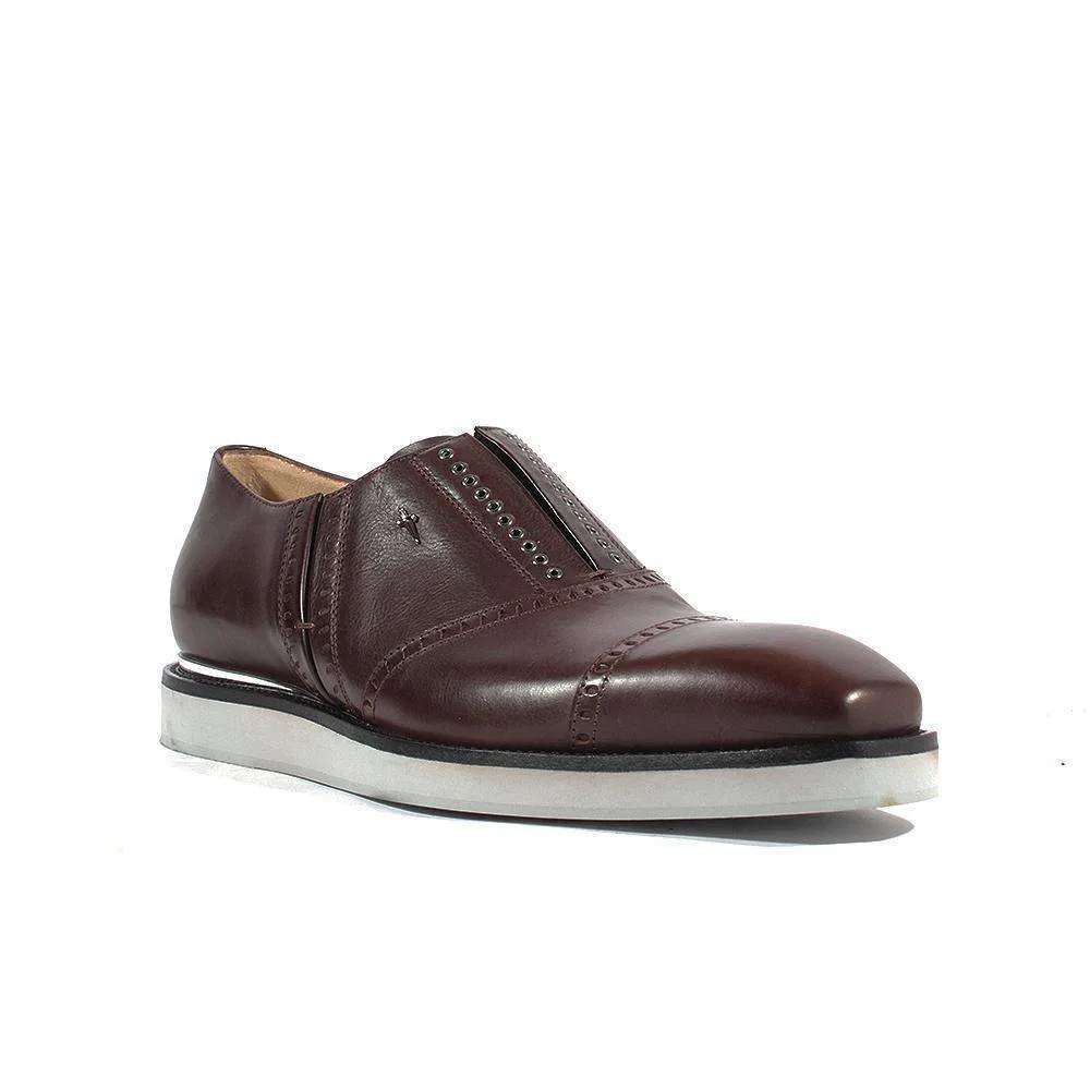 Cesare Paciotti Luxury Italian Italian Men's Designer Shoes Amazzonia Fondente Brown Leather Loafers (CPM2662)
