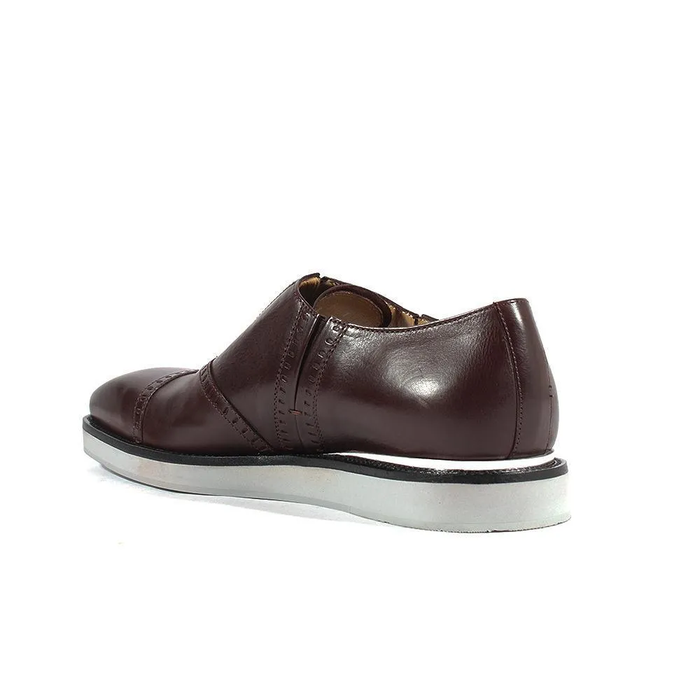 Cesare Paciotti Luxury Italian Italian Men's Designer Shoes Amazzonia Fondente Brown Leather Loafers (CPM2662)