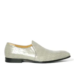 Cesare Paciotti Luxury Italian Magic Baby Fumo Leather Loafers (CPM2322)