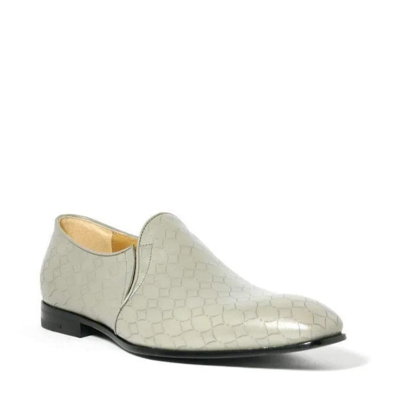 Cesare Paciotti Luxury Italian Magic Baby Fumo Leather Loafers (CPM2322)