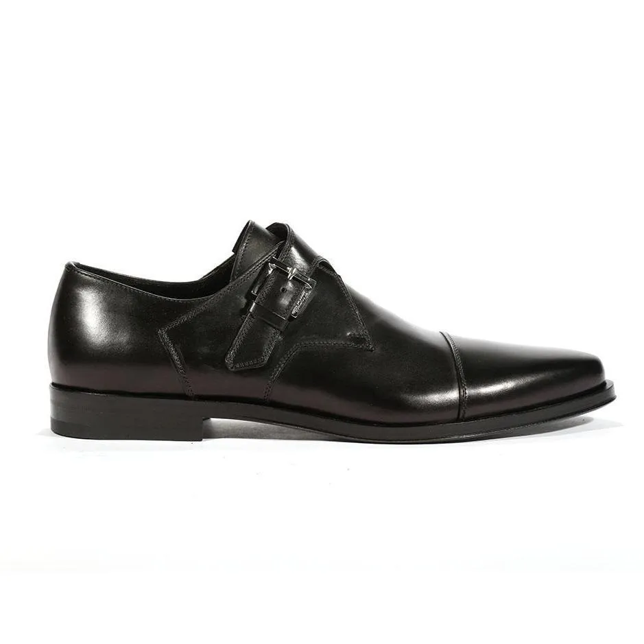 Cesare Paciotti Luxury Italian Men's Buckhold Loafers Baby Lux Black P Designer Shoes (CPM5418)