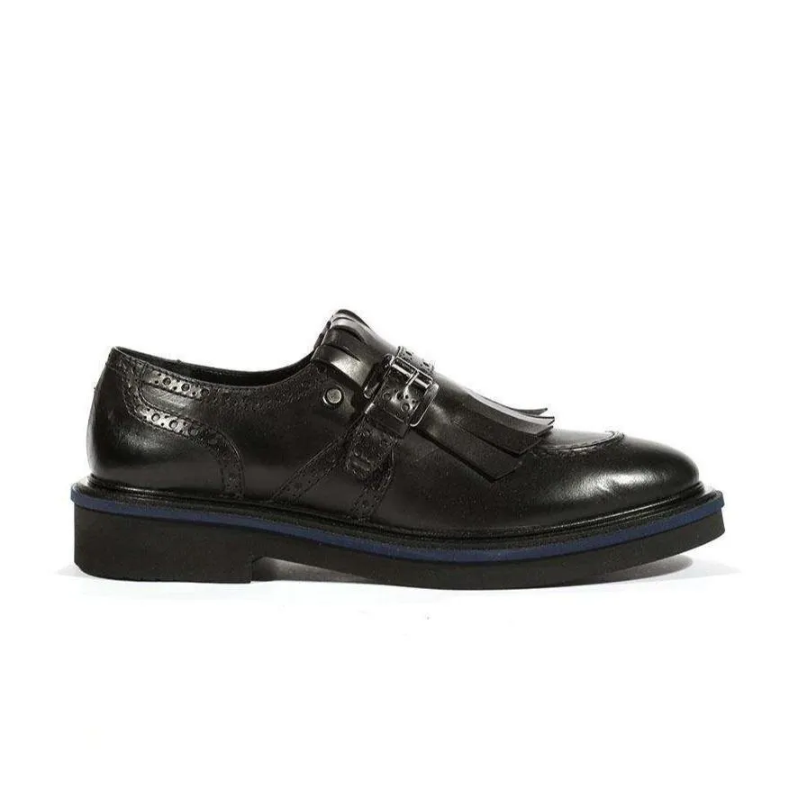Cesare Paciotti Luxury Italian Men's Buckhold Loafers Foam Age Black 308 Madison Designer Shoes (CPM5412)