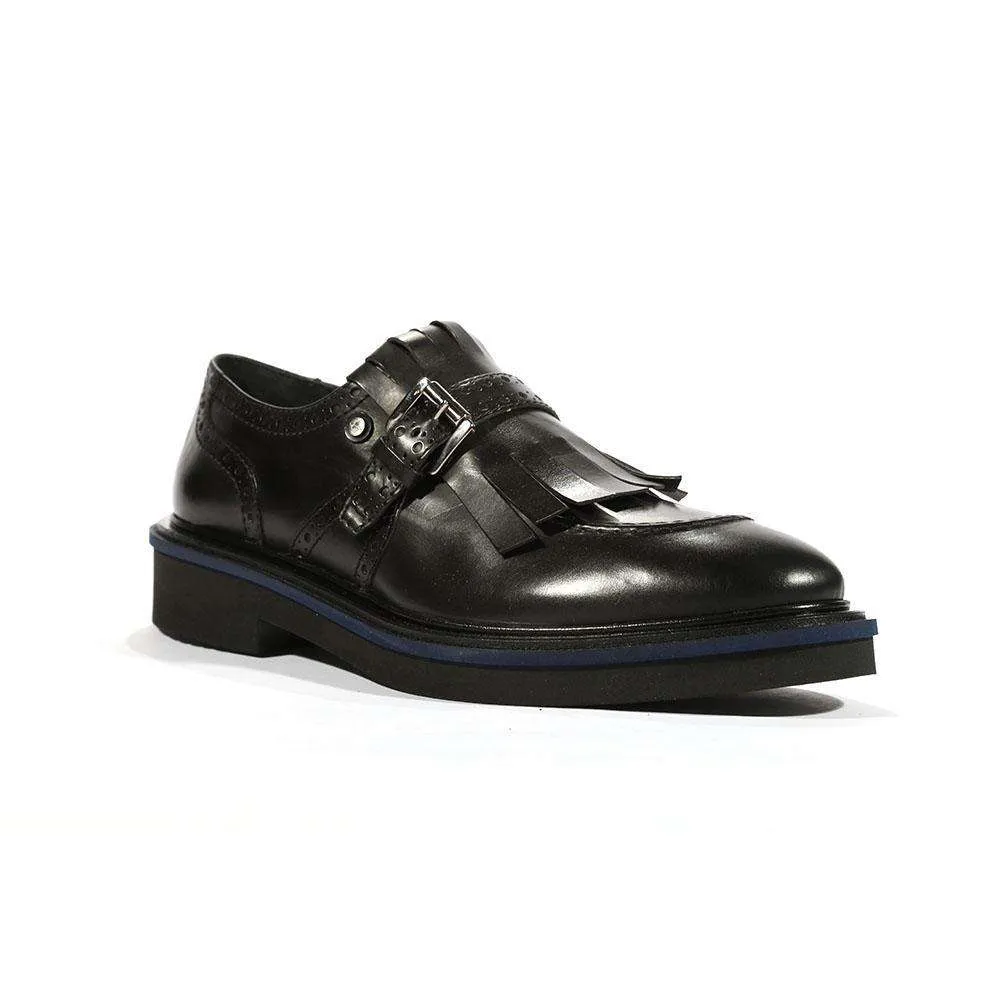 Cesare Paciotti Luxury Italian Men's Buckhold Loafers Foam Age Black 308 Madison Designer Shoes (CPM5412)