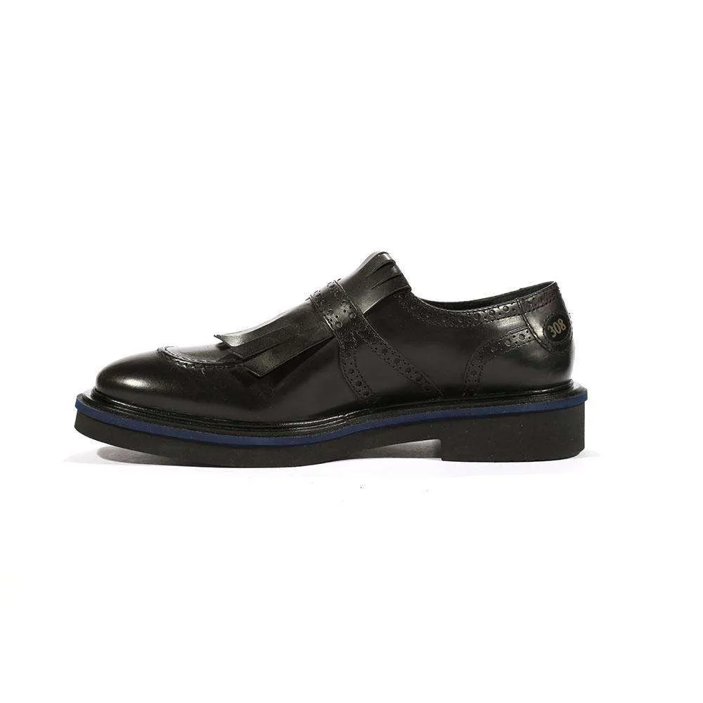 Cesare Paciotti Luxury Italian Men's Buckhold Loafers Foam Age Black 308 Madison Designer Shoes (CPM5412)