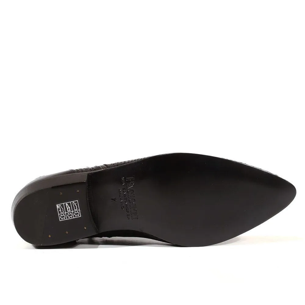 Cesare Paciotti Luxury Italian Men's Designer Shoes Dan Calf Soft Black Cut-out Leather Boots (CPM3142)