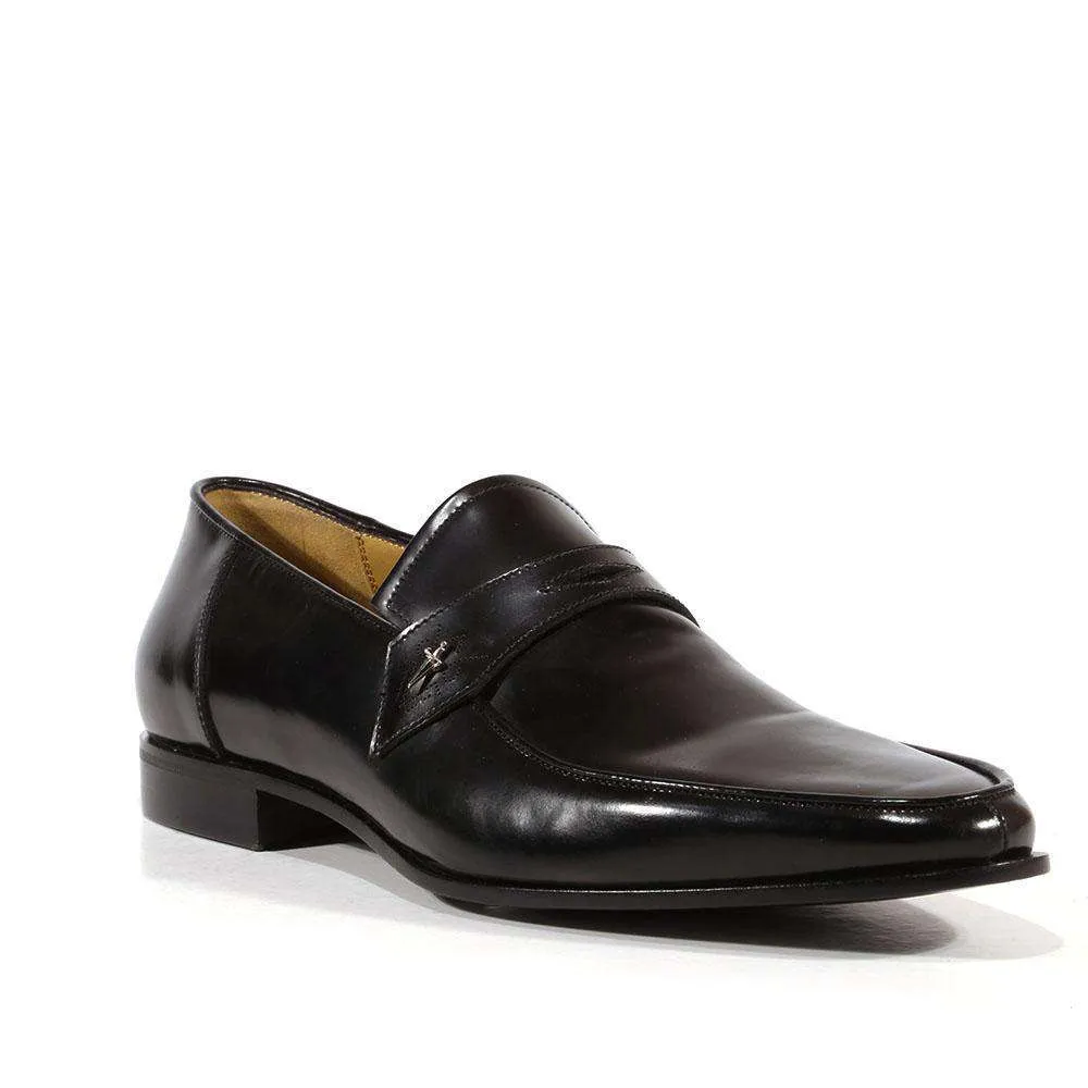 Cesare Paciotti Luxury Italian Men's Designer Shoes Vit Camoscio Black Leather Loafers (CPM3127)