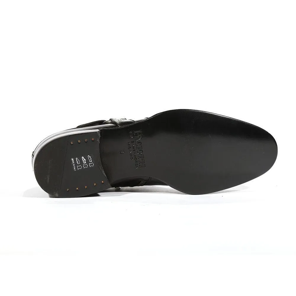 Cesare Paciotti Luxury Italian Men's Loafers Baby Black Lux T Designer Shoes (CPM5472)