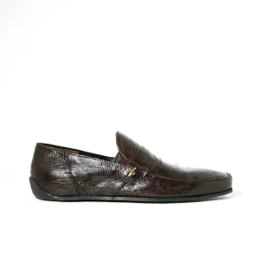 Cesare Paciotti Luxury Italian Struzzo Zamp Fondente Brown Loafers (CPM2327)