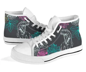 Chalkboard Rex - Women's Dinosaur High Tops
