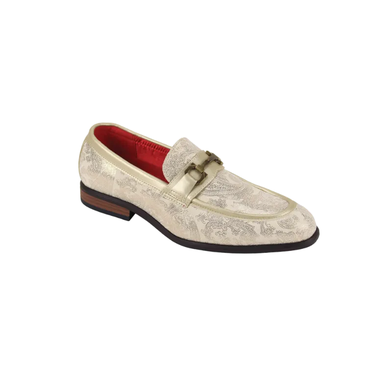 Champagne Men's Suede Dress Shoes Slip-On luxury Design Style No-7010