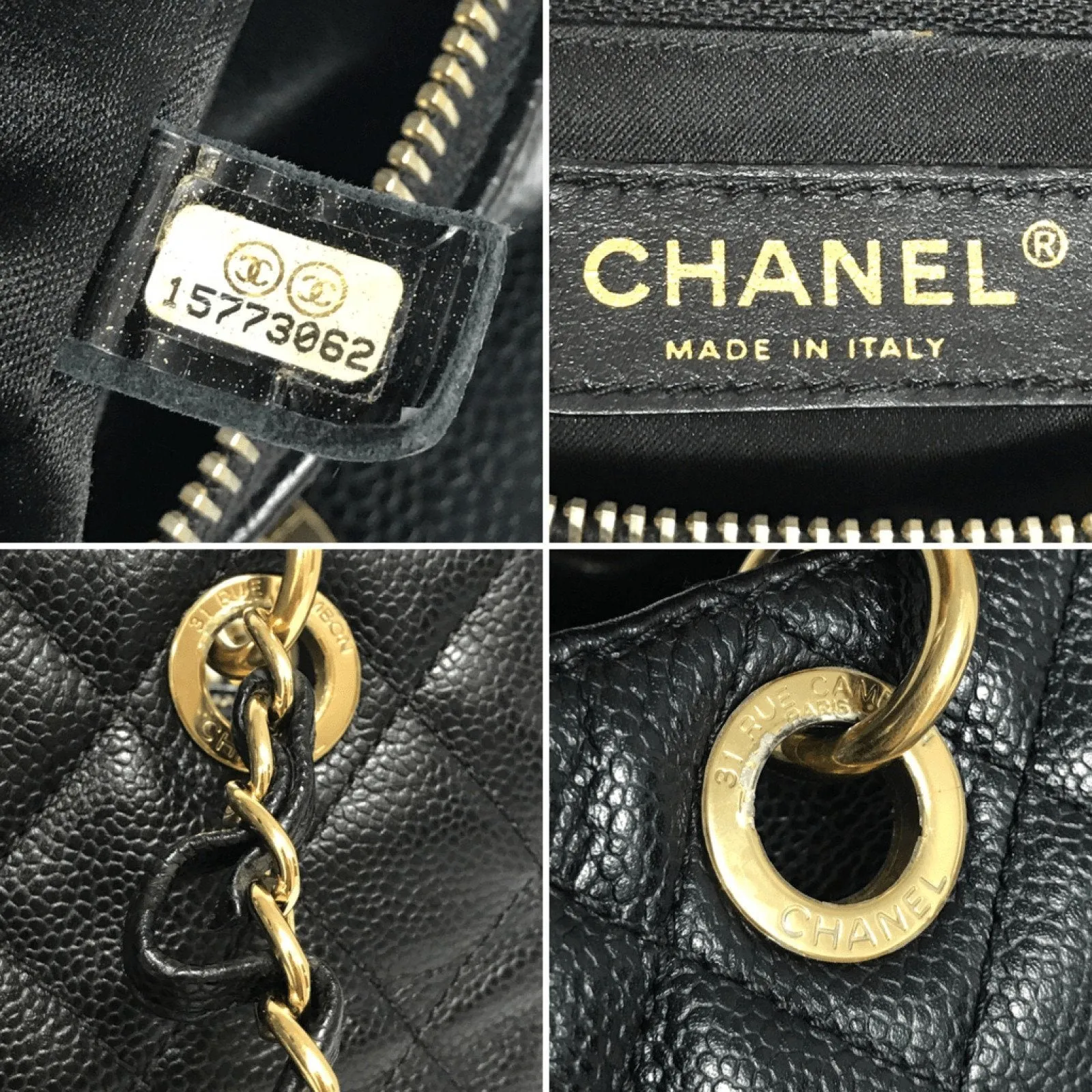 Chanel Black Caviar Petite Timeless Tote