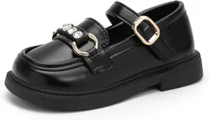 ChayChax Toddler Little/Big Girls Mary Jane Dress Shoes Comfortable Princess Ballet Flats Slip-on School Wedding Party Shoes