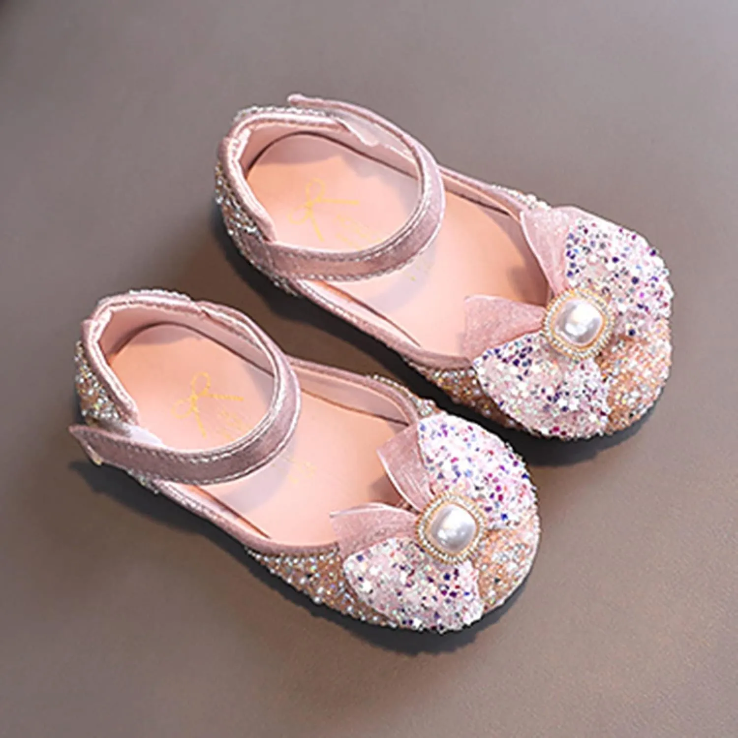 Children Shoes Fashion Flat Bottom Princess Shoes with Diamond Single Shoe Performance Shoes Cute Shoes for Girls (Red, 3 Big Kids)