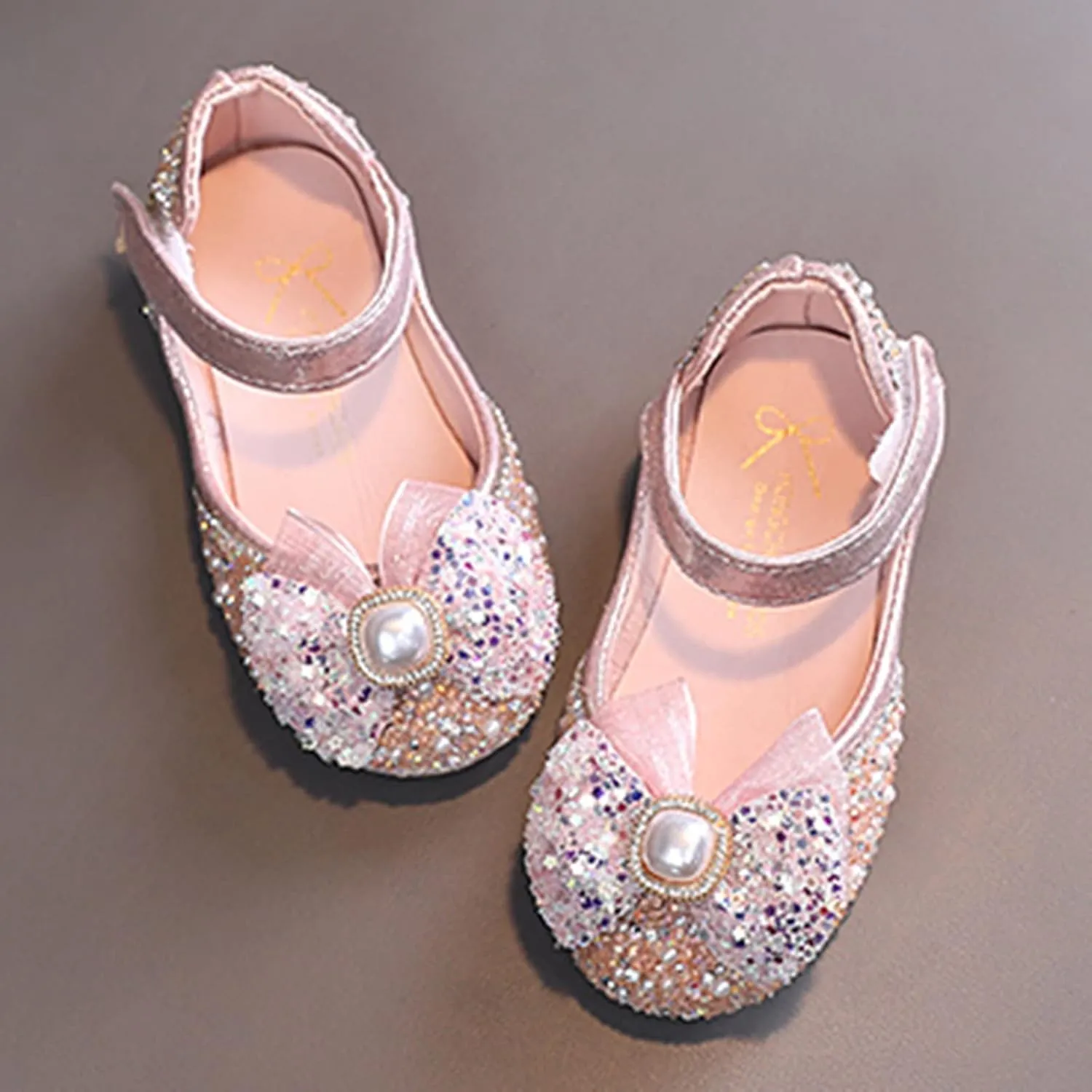 Children Shoes Fashion Flat Bottom Princess Shoes with Diamond Single Shoe Performance Shoes Cute Shoes for Girls (Red, 3 Big Kids)