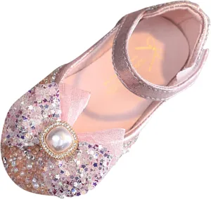 Children Shoes Fashion Flat Bottom Princess Shoes with Diamond Single Shoe Performance Shoes Cute Shoes for Girls (Red, 3 Big Kids)
