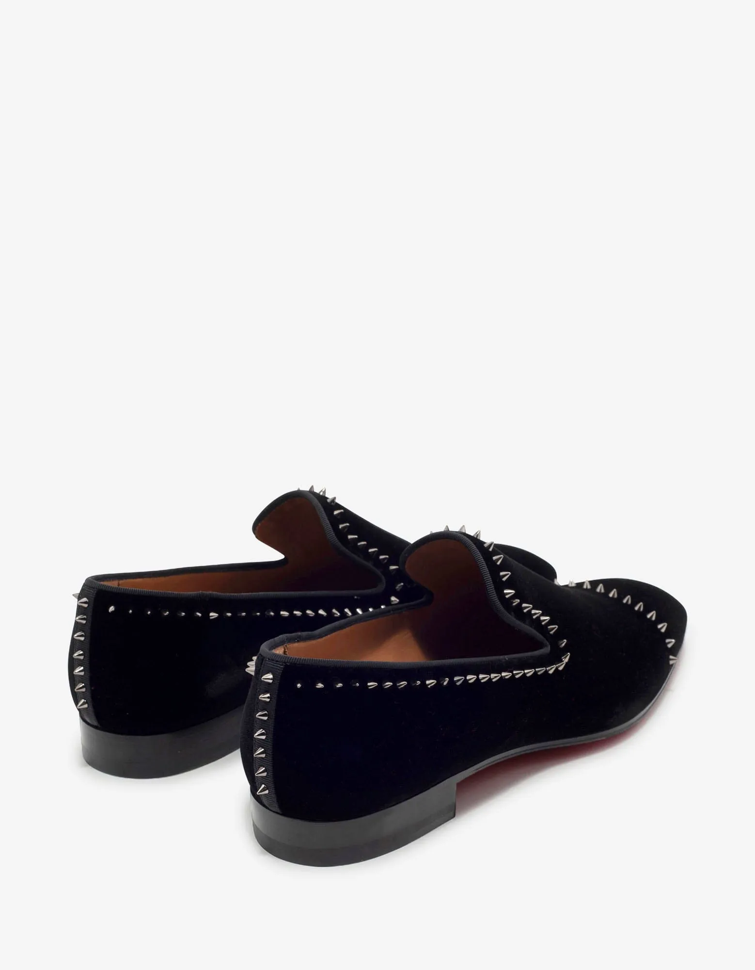 Christian Louboutin Dandeton Black Velvet Stud Loafers