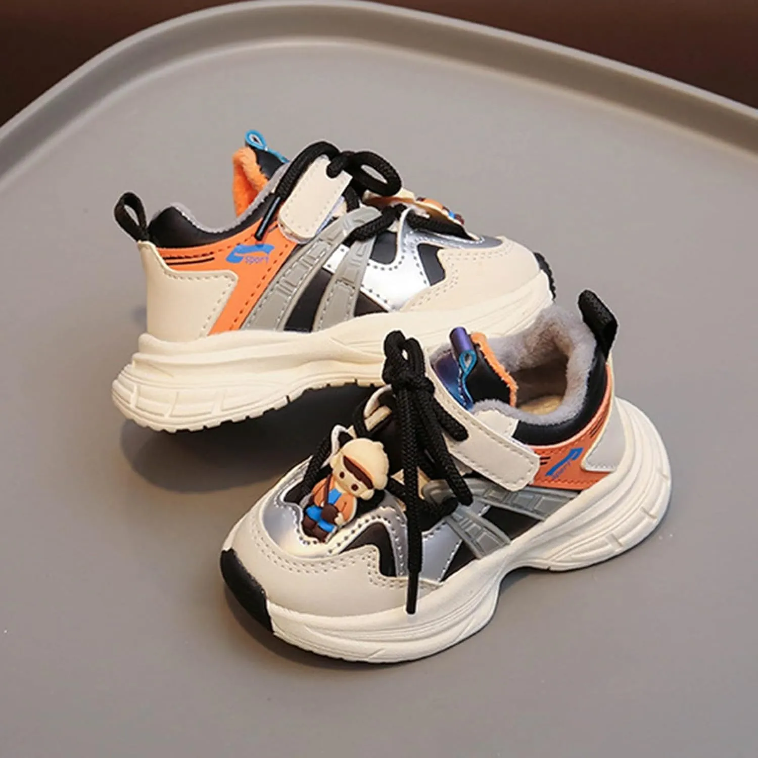 Chunky Sneakers for Toddler Kids Comfortable Lace-up Casual Fashion Tennis Shoes Boys Girls Lightweight Sneakers
